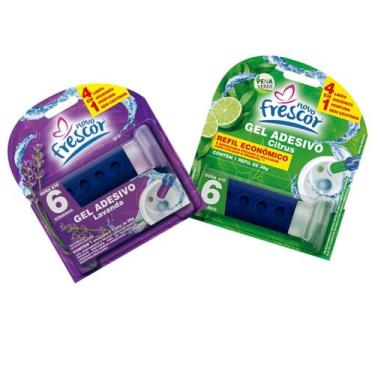 Imagem de Detergente Sanitários COM APLICADOR + REFIL Gel Adesivo 38g Novo Fresc