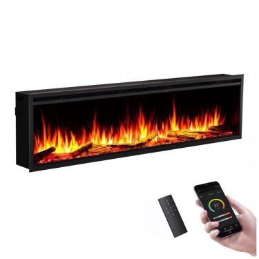 Imagem de Lareira Elétrica Recessed Parede Smart LegendFlame Preta EF355A 120V largura 183 cm x a...