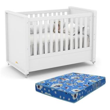 Imagem de Berço Americano Tutto New e Colchão Baby Physical - Matic Móveis, Bran