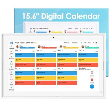 Imagem de Calendário Digital Laviay com Tela Sensível ao Toque de 15,6" para Fam