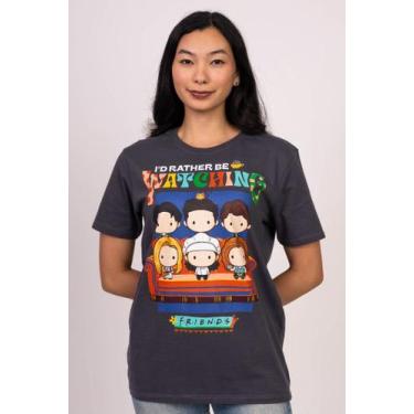 Imagem de Camiseta Friends Chibi - Piticas, G2, Chumbo