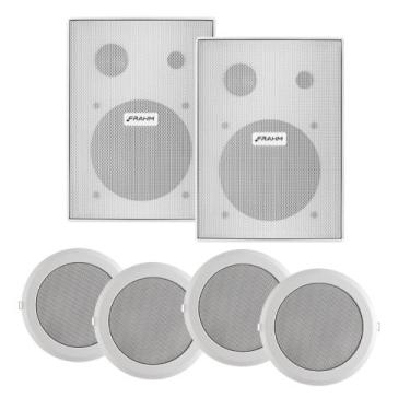 Imagem de Par de Caixa de Som Acústica Passiva PS 200  Frahm - 31649 + 4 Caixa d
