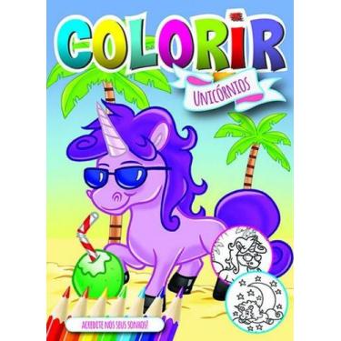 Imagem de Solapa Média Colorir Unicórnios - 8 volumes - Rideel