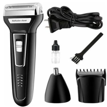 Imagem de Barbeador Elétrico Kemei 6558 Aparador De Barba Masculino Lâmina Dupla