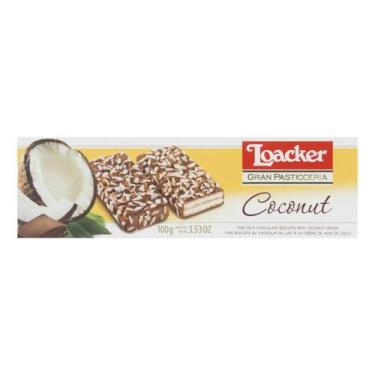 Imagem de Wafer Recheio Creme de Coco Cobertura Chocolate ao Leite e Coco Ralado