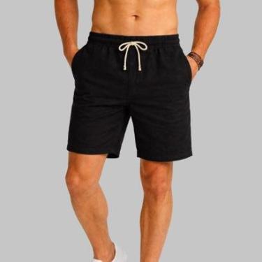 Imagem de Short de Linho Masculino Confortável Estilo Casual Premium-Masculino