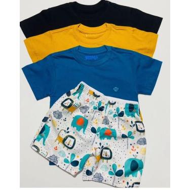 Imagem de Bermuda infantil masculina na cor estampada tamanho 2 anos - Jadocakid