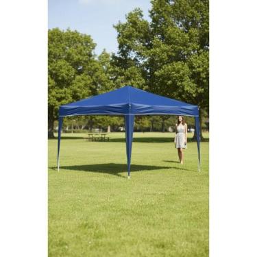 Imagem de Gazebo Dobrável 3x3m Azul: Proteção UV50+ Rápida e Fácil - Congratulat