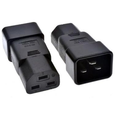 Imagem de Adaptador IEC 320 C20 Macho para IEC C21 20A Fêmea - Bear Cabos