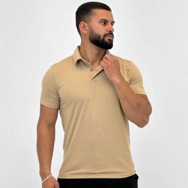 Imagem de Camisa Polo Sallo Manga Curta Básica Masculina, GG, Ámbar