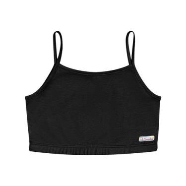 Imagem de Top Básico Infantil Menina Preto Cinti, Preto, 10