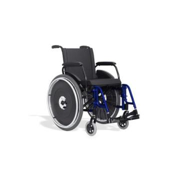 Imagem de Cadeira de rodas avd alumínio 42 cm - ortobras, Azul Marinho
