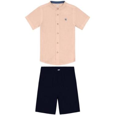 Imagem de Conjunto Menino Camisa Linho E Bermuda Sarja Trick Nick, Kiss, 6