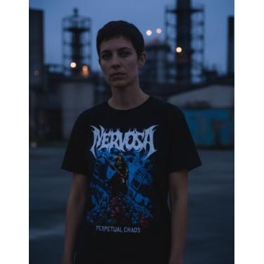 Imagem de Camiseta Nervosa Behind the Flames a Vision of Hell Oficial Licenciado