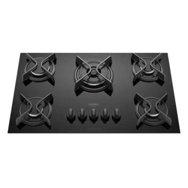 Imagem de Cooktop 5 Bocas com Mesa de Vidro 300001966 Dako Supreme Atlas, Preto,