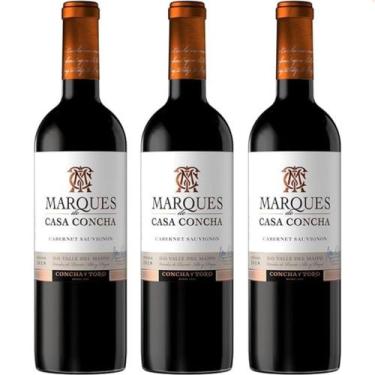 Imagem de Kit 3 Vinho Marques De Casa Concha Cabernet Sauvignon 750ml