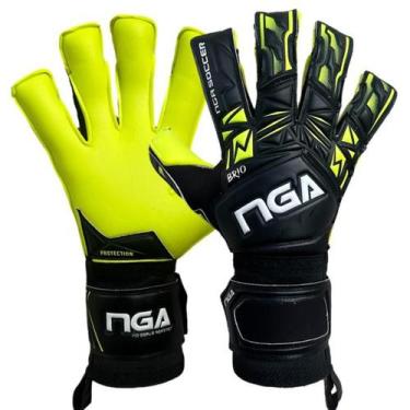 Imagem de Luva de Goleiro NGA Soccer Brio Látex Alemão Profissional 4mm Corte Ge