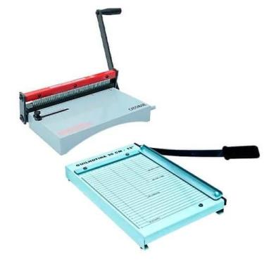 Imagem de Kit Encadernadora A4 Espiramatic + Guilhotina 30 Cm - Cassmar