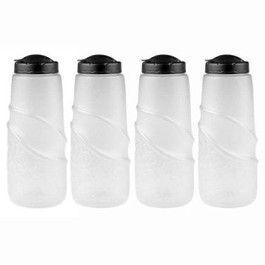 Imagem de 4 Garrafa De Água Jarra Suco Geladeira Tampa Higiênica 1 Litro - - Pan