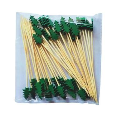 Imagem de Ornamento De Natal Com 50 Peças: Palitos De Bambu Descartáveis Com Elf
