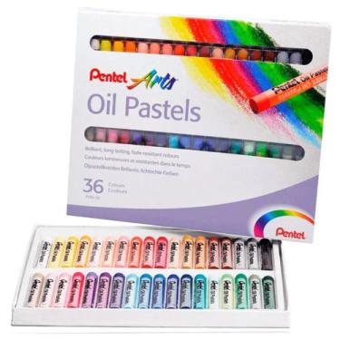 Imagem de Giz Oil Pastel Pentel Arts A Óleo 36 Cores Bastão Oleoso