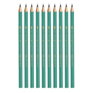 Imagem de Kit 10 Lápis Preto BIC Evolution Corpo Verde Hexagonal Grafite HB2