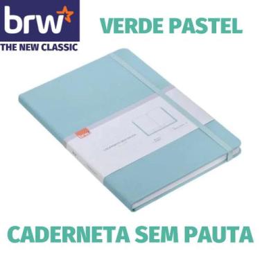 Imagem de Caderneta sem Pauta BRW Capa Dura A5 80 Folhas 80g/m² Tons Pastel e Vi