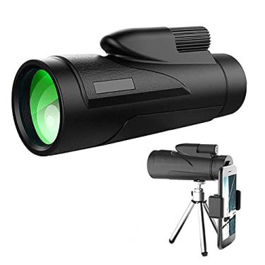 Imagem de Telescópio 12X50 Monocular Power HD com suporte para smartphone e tripé à prova d'água BAK4 IPX7 para observação de pássaros, acampamento ao ar livre, observação de estrelas, shows