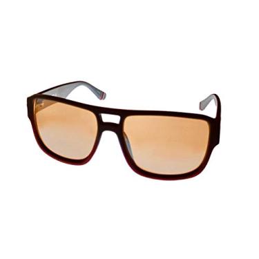 Imagem de Fila Óculos de sol masculino fosco dégradé plástico retangular, lentes flash SF9344 2ASX