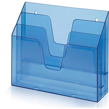 Imagem de Acrimet Organizador de Escritório para Pastas com 3 Divisões Horizontal, Cor Azul Clear, 860.2