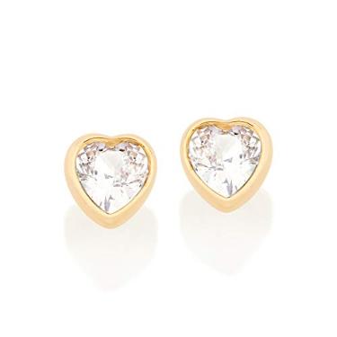 Imagem de Brinco solitário com zircônias em cora -520332-Rommanel Cor: Branco