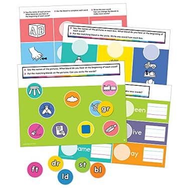 Imagem de Edu-Clings – Tapetes apagáveis a seco e manipulativos físicos com misturas comuns, habilidades de arte de linguagem (25 peças)