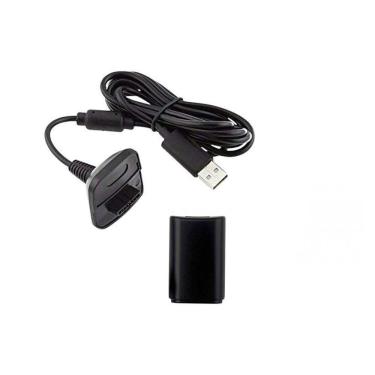 Imagem de Kit 2 Uni Bateria + Cabo Carregador Para Controle Xbox 360