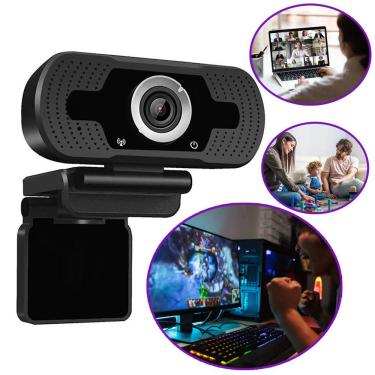 Imagem de Webcam  Para Computador Full HD 360° Usb Com microfone Profissional 1080p