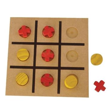 Imagem de Brinquedos Educativos - Jogo Da Velha Em Madeira 10 Peças
