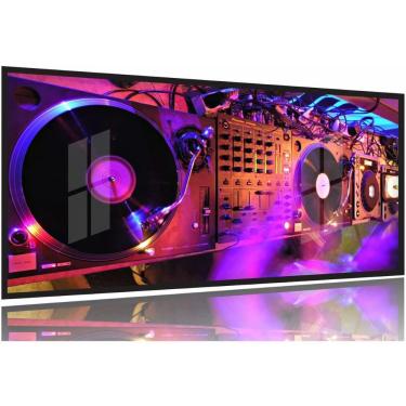 Imagem de Quadro Decorativo DJ Música Som 130x60 Moldura Preta 2x2