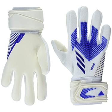Imagem de adidas Luvas unissex para predador de goleiro da liga adulto, branco/azul, 7