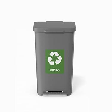 Imagem de Genérico Kit 2 Adesivos Para Lixeiras Coleta Seletiva Vidro 20x15