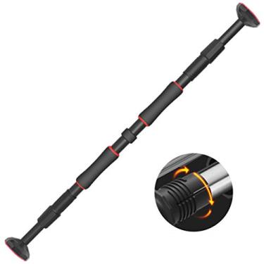 Imagem de AKT Moldura de porta de barra de puxar para cima, ajustável às portas com uma largura de barra de puxar feita de aço resistente, sem perfuração - peso máximo do usuário até 200 kg, 84-130 cm