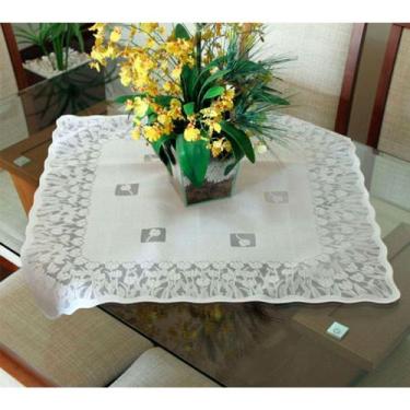 Imagem de Toalha De Mesa Quadrada 78X78cm Renda Tulipa Solecasa