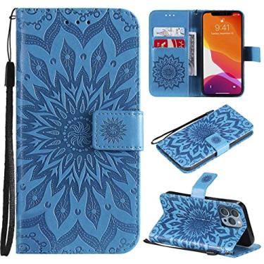 Imagem de Fansipro Capa de telefone carteira folio para LG G4, capa fina de couro PU premium para LG G4, 2 compartimentos para cartão, ajuste exato, azul