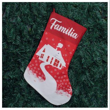 Imagem de Decoração Bota Meia Enfeite Natalino Temático 47cm