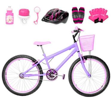 Imagem de Bicicleta Feminina Aro 24 Aero + Kit Proteção - Flexbikes