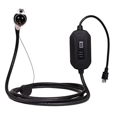 Imagem de Carregador EV nível 1-2 NEMA 5-15 plugue 16A portátil EVSE estação de carregamento de veículos elétricos ajustável carregador inteligente para veículos elétricos J1772 Evs IP66 à prova d'água carregamento mais rápido, preto