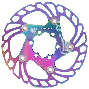 Imagem de KOOTU Rotor de freio a disco de bicicleta de 160 mm 180 mm 203 mm com 6 parafusos rotores de bicicleta de aço inoxidável para bicicleta de estrada, mountain bike, BMX, MTB