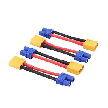 Imagem de BDHI 4pcs XT60 Macho para EC3 Femea Conector Fio Adaptador 14awg 5.1cm para RC Lipo BatteryCable (B113-4)