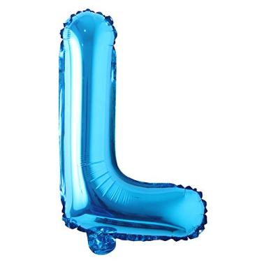 Imagem de Balões de festa de aniversário azul de 101,6 cm, decorações de casamento, alfabeto, letras de hélio, balões de hélio, suprimentos para chá de bebê (101,6 cm, azul puro G)
