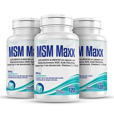 Imagem de Msm Maxx 3x 120 Colágeno Ácido Hialurônico Vitamin C E D3 K2