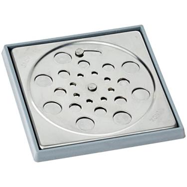 Imagem de Ralo Quadrado De Banheiro Com Fecho Grelha De Inox Jackwal