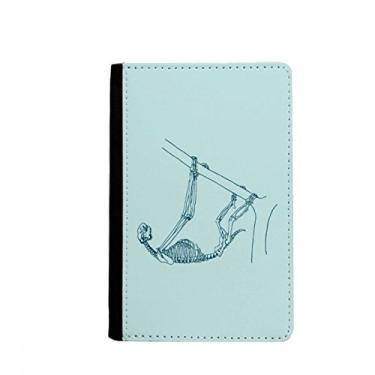 Imagem de Carteira com desenho de bicho-preguiça esqueleto porta-passaporte notecase burse capa porta-cartão, Multicolor